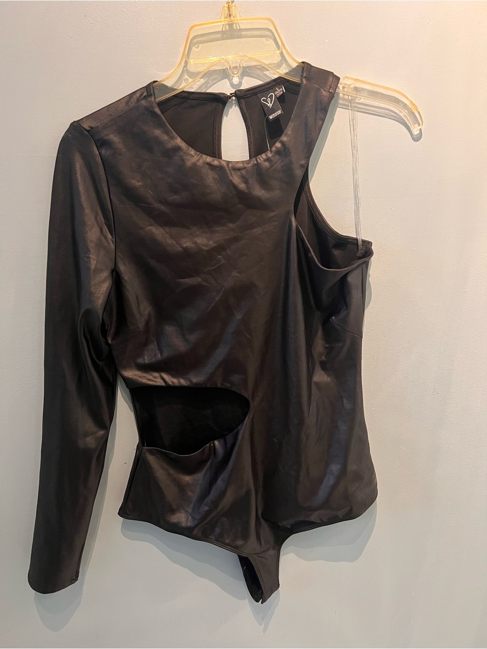 Shiny Black Bodysuit
